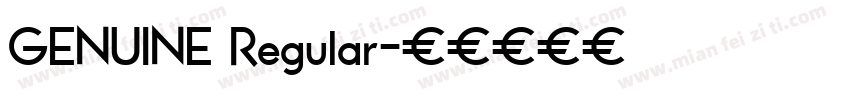 GENUINE Regular字体转换